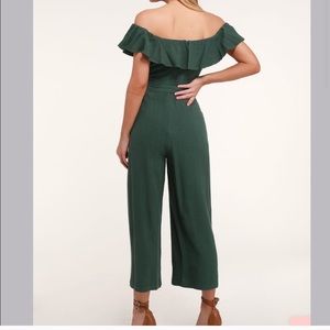 Lulu’s Dark Green Jumpsuit WORN ONCE